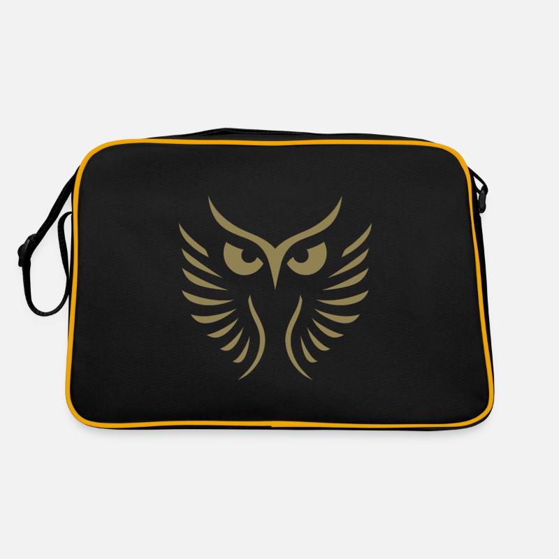Modern Owl: Abstract, Minimalist Art Retro Bag