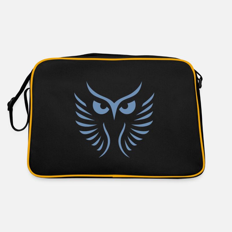 Modern Owl: Abstract, Minimalist Art Retro Bag