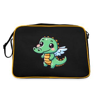 Ailes d’ange crocodile mignon - Sac Retro - noir/or - Dos