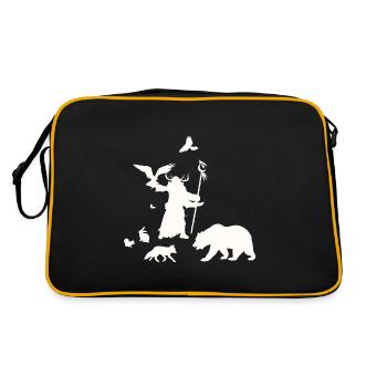 Fantasy Role Playing Game - Druid Silhouettes Design - Retro Bag - black/gold - Back