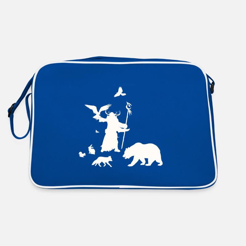 Fantasy Rollenspiel - Druide Silhouetten Design Retro Tasche