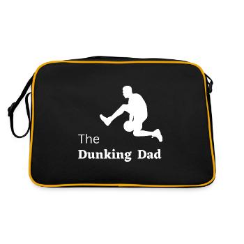 The Dunking Dad Vatertag Basketball 2023 - Retro Tasche - Schwarz/Gold - Hinten