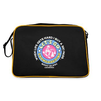 Let's go snowboarding - Sac Retro - noir/or - Dos