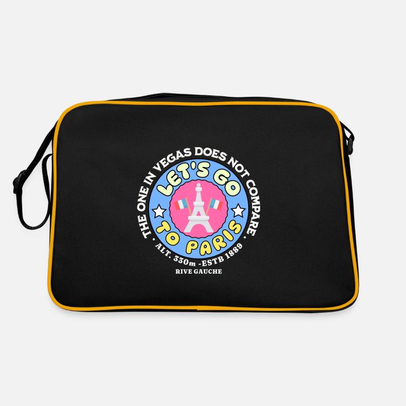Let's go to Paris - Sac Retro - noir/or