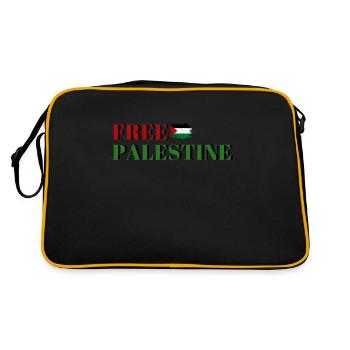 FREIES PALÄSTINA FÜR IMMER - Retro Tasche - Schwarz/Gold - Hinten
