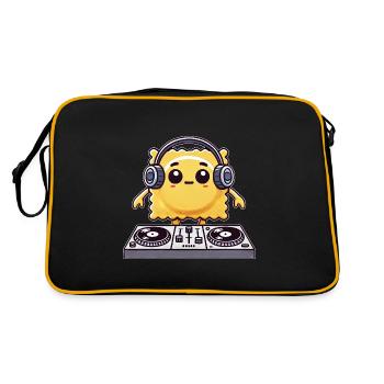 Raviolis DJ Techno Musique Raver Disco Musicien Danse - Sac Retro - noir/or - Dos
