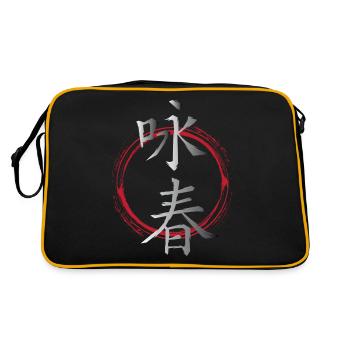 Wingtsun Wing chun Chinese Symbols - Retro Bag - black/gold - Back