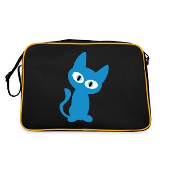 Blue Cat Design pour le fan de chaton - Sac Retro - noir/or - Dos