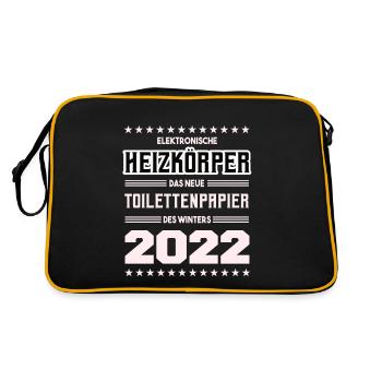 Elektroheizung das neue Toilettenpapier des Winter - Retro Tasche - Schwarz/Gold - Hinten