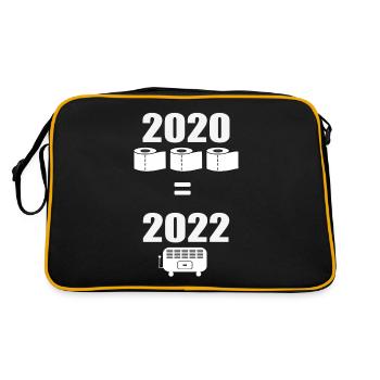 Klopapier 2020 - Elektroheizung Winter 2022 - Retro Tasche - Schwarz/Gold - Hinten