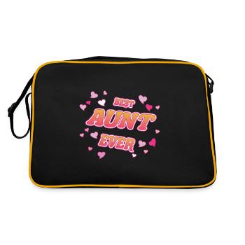 Meilleure tante de tous les temps, meilleure tante pour Forever Design - Sac Retro - noir/or - Dos