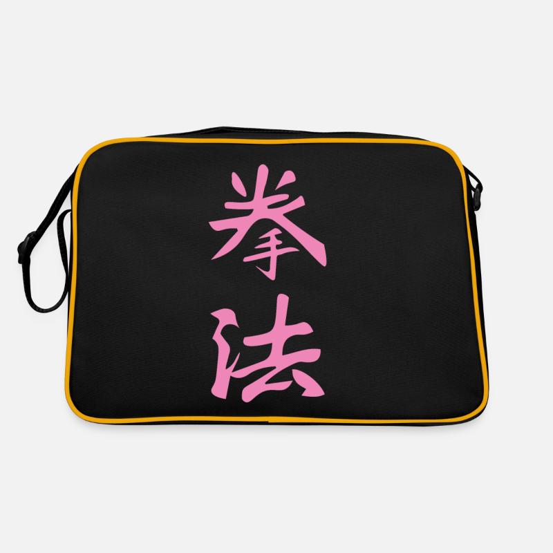 Kempo Kanji Design in rosa Retro Tasche