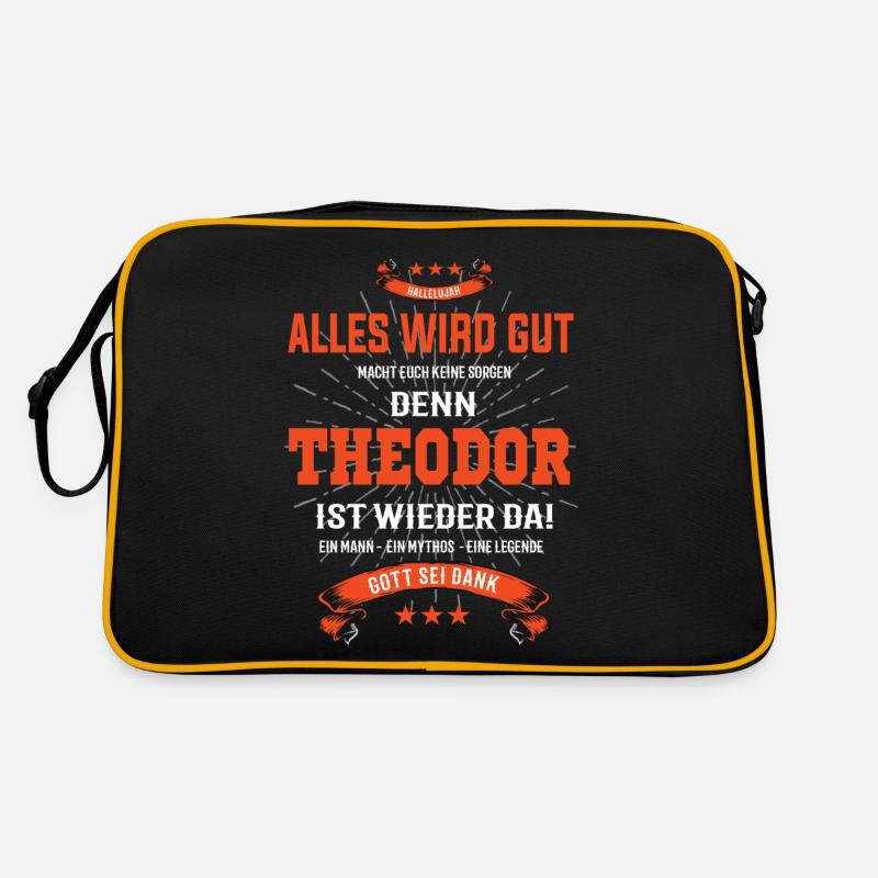 Alles wird gut denn Theodor Ist da Retro Tasche
