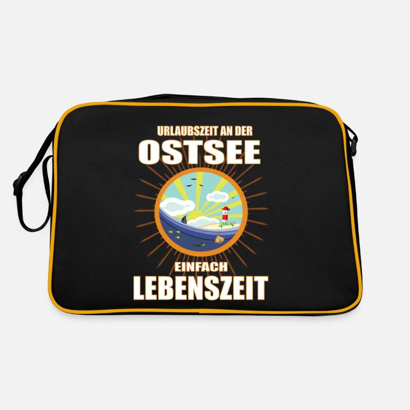 Urlaubszeit an der Ostee, einfach Lebenszeit Retro Tasche