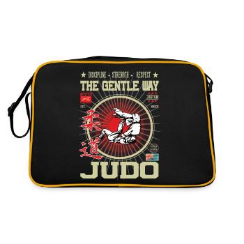 Judo Martial Arts Design for Judoka - Retro Bag - black/gold - Back