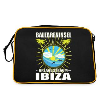 Île des Baléares Vacances Rêve Ibiza - Sac Retro - noir/or - Dos