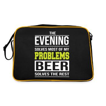 Evening solves most of my problems - Retro Bag - black/gold - Back