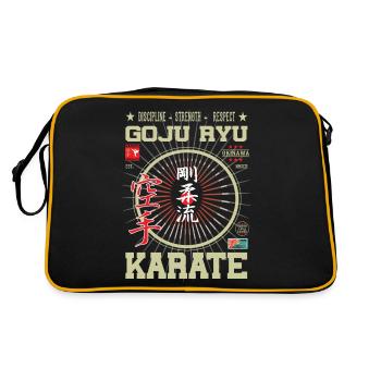 Goju-Ryu Karaté Okinawa Design - Sac Retro - noir/or - Dos