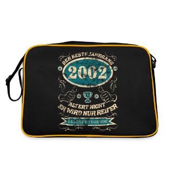 2002 der bester Jahrgang Design - Retro Tasche - Schwarz/Gold - Hinten