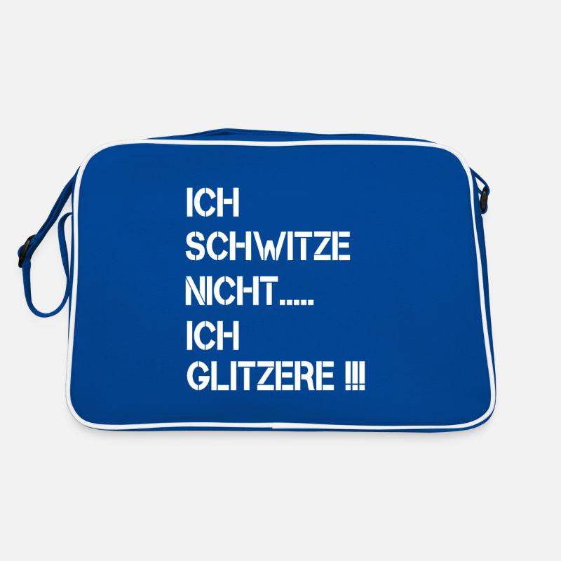 Ich schwitze nicht ich glitzere Retro Tasche