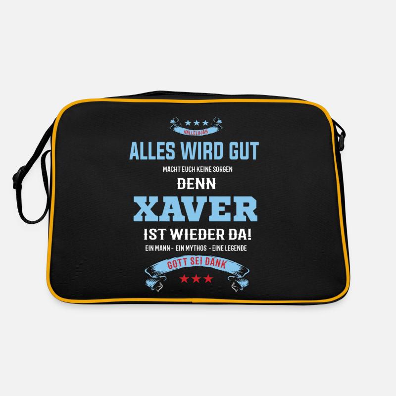 Alles wird gut denn Xaver Ist da Outfit Retro Tasche
