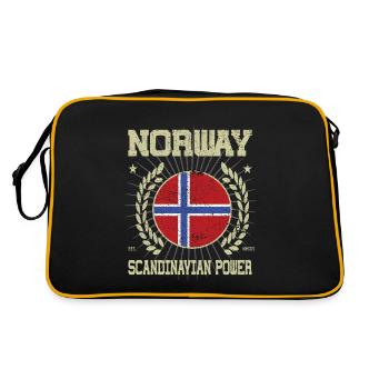 Design Cool Norvège - Sac Retro - noir/or - Dos