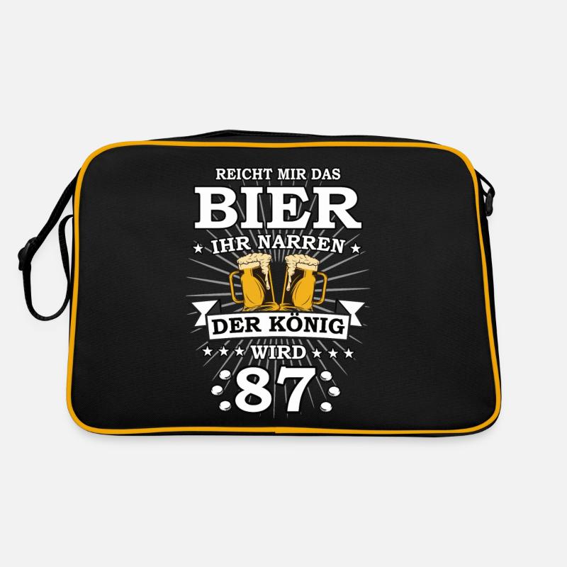 Reicht mir das Bier ihr Narren der König wird 87 Retro Tasche