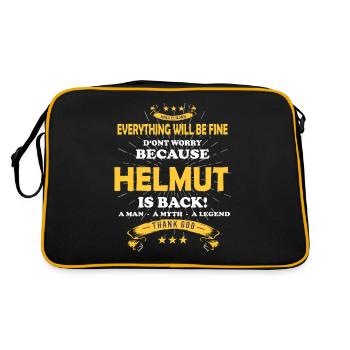 Everything will be fine Helmut Is back - Retro Tasche - Schwarz/Gold - Hinten