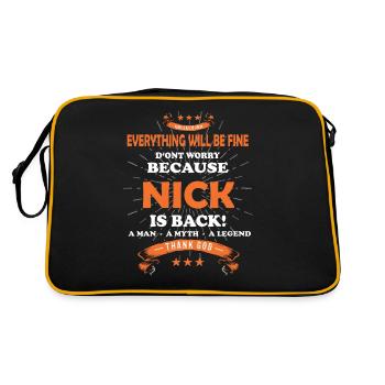 Everything will be fine Nick Is back - Retro Bag - black/gold - Back