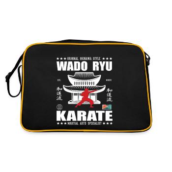 Conception d’arts martiaux Wado-Ryu cool avec kanji - Sac Retro - noir/or - Dos