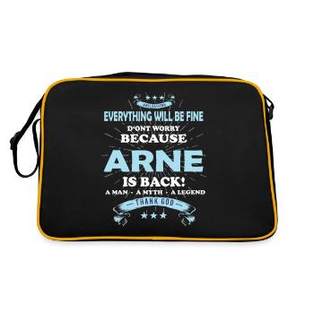 Everything will be fine Arne Is back - Retro Bag - black/gold - Back