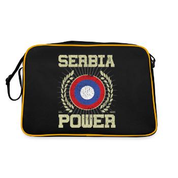 Design Cool Serbie - Sac Retro - noir/or - Dos