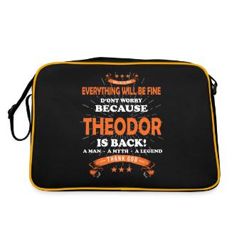 Everything will be fine Theodor Is back - Retro Bag - black/gold - Back