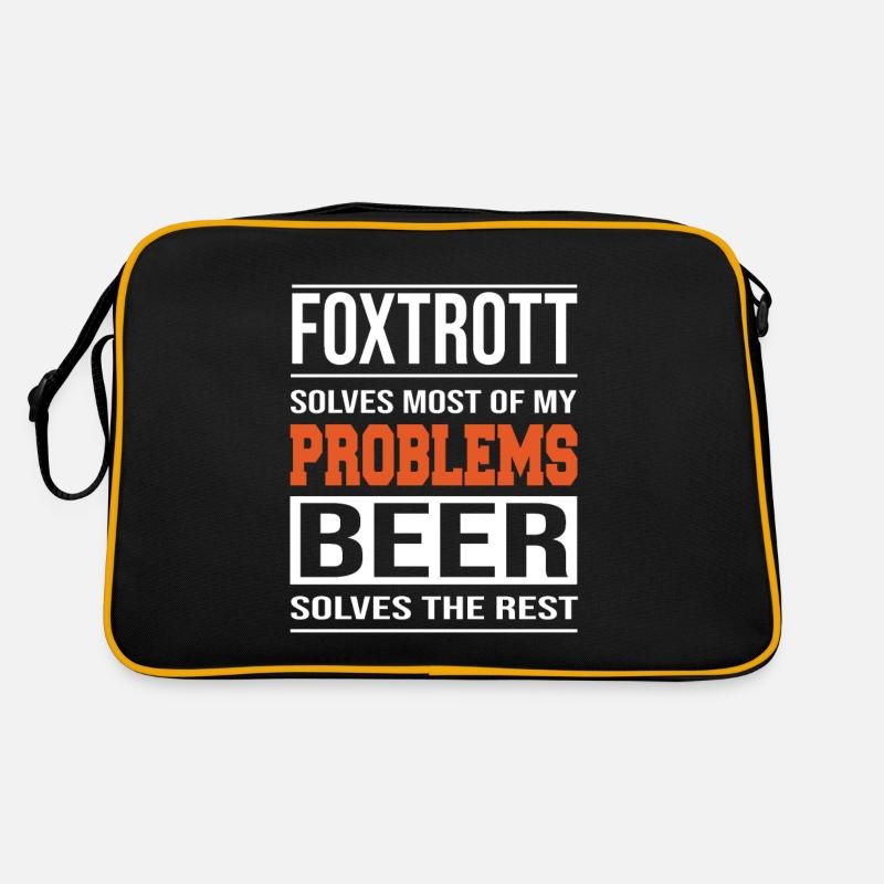 Foxtrot solves problems, beer solves the rest Retro Bag