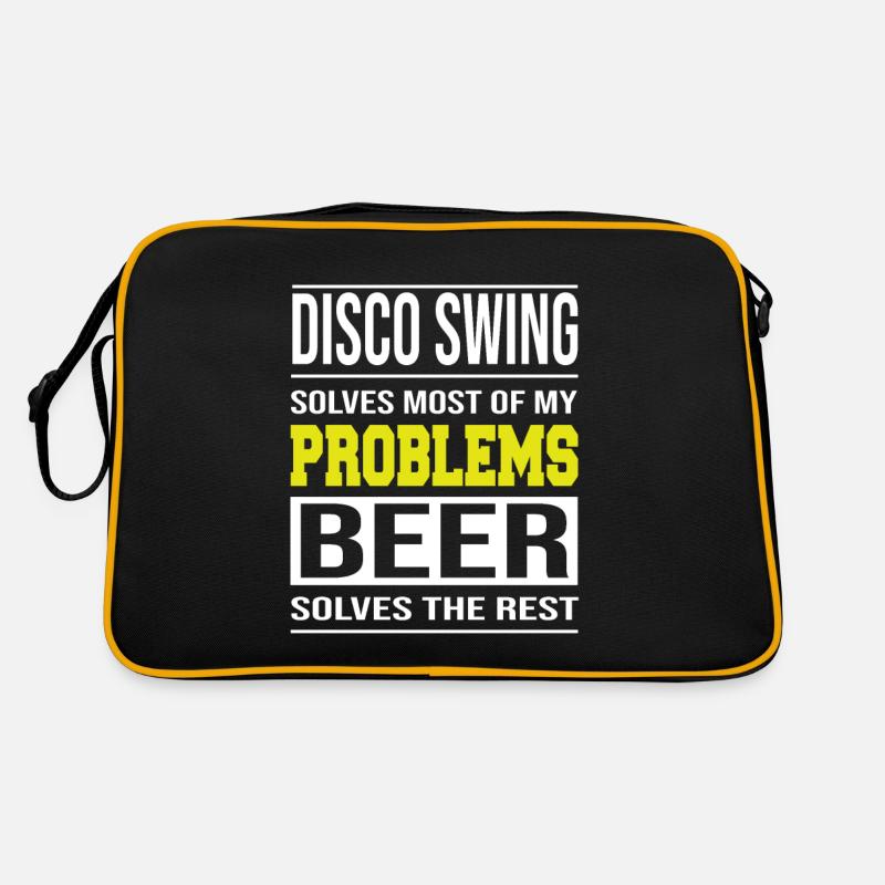 Disco Swing solves problems, beer solves the rest Retro Bag
