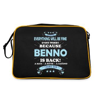 Everything will be fine Benno Is back - Retro Bag - black/gold - Back