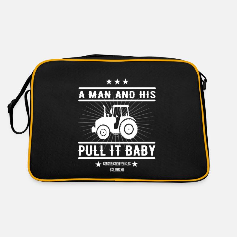 Lustiges Traktor Design: Pull It, Baby! Retro Tasche