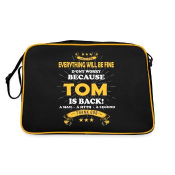 Everything will be fine Tom Is back - Retro Bag - black/gold - Back