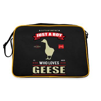 Just a Boy Who Loves Goose Outfit - Retro Bag - black/gold - Back