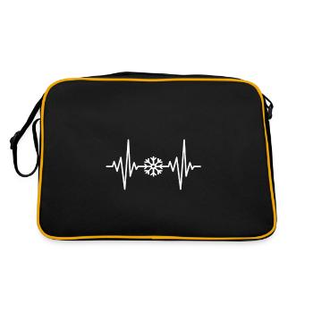 Mon cœur dort pour Snowflake Design - Sac Retro - noir/or - Dos