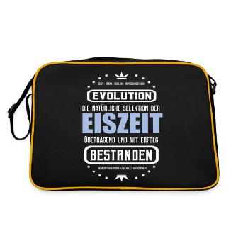 Eiszeit überragend und mit Erfolg bestanden. - Retro Tasche - Schwarz/Gold - Hinten