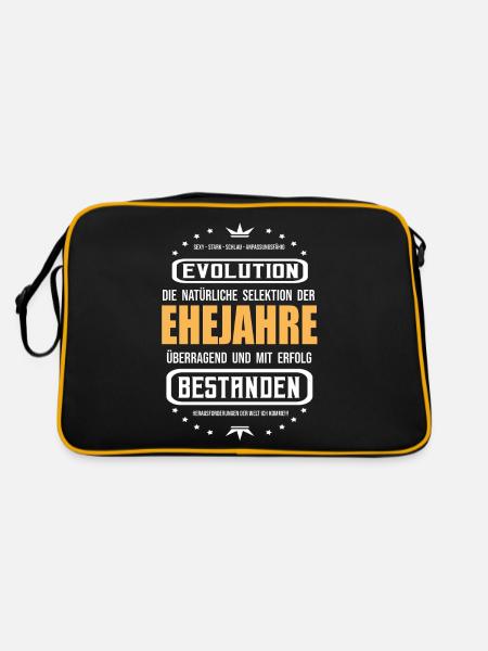 Ehejahre Überragend und mit Erfolg bestanden - Retro Tasche - Schwarz/Gold