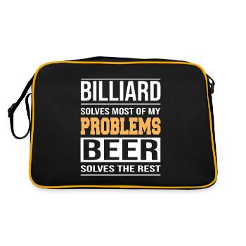 Billiards solves most of my problems Design - Retro Bag - black/gold - Back