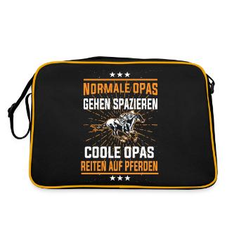 Equestrian Grandpa - Retro Bag - black/gold - Back