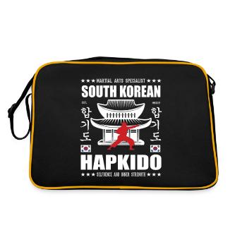 Conception d’arts martiaux Hapkido cool avec Kanji - Sac Retro - noir/or - Dos