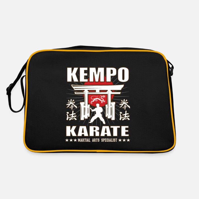 coole Kempo Karate, Kampfsport Design mit Kanji Retro Tasche