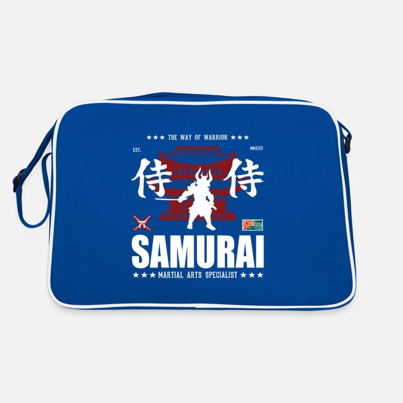 coole Samurai Kampfsport Design mit Kanji Retro Tasche