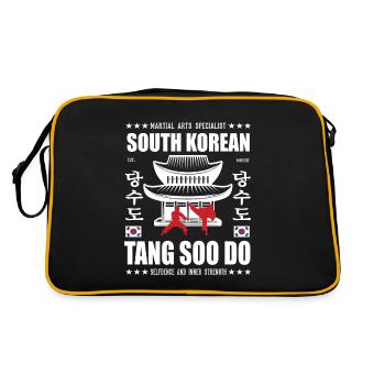 Cool Tang so Do Martial Arts Design with Kanji - Retro Bag - black/gold - Back