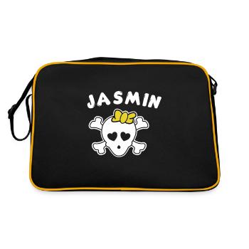 Pirate Jasmine Design for Girls and Women - Retro Bag - black/gold - Back