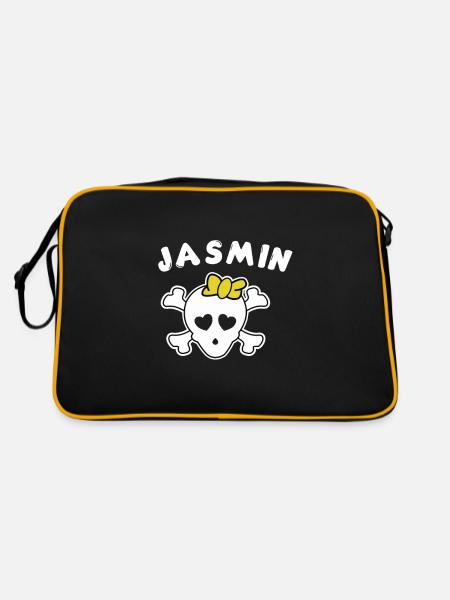 Pirate Jasmine Design for Girls and Women - Retro Bag - black/gold - Back